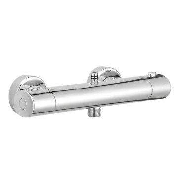 Exposed brass thermostatic bath shower mixer